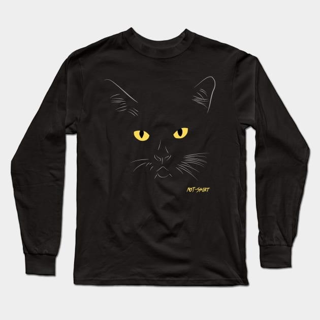 BlackCat Long Sleeve T-Shirt by NotShirt